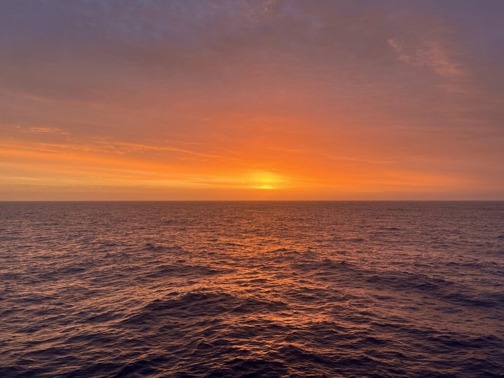coucher de soleil sur le passage Drake